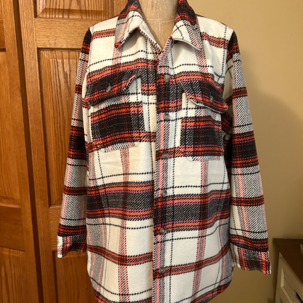 Universal Thread Plaid Button-Up Shirt Jacket